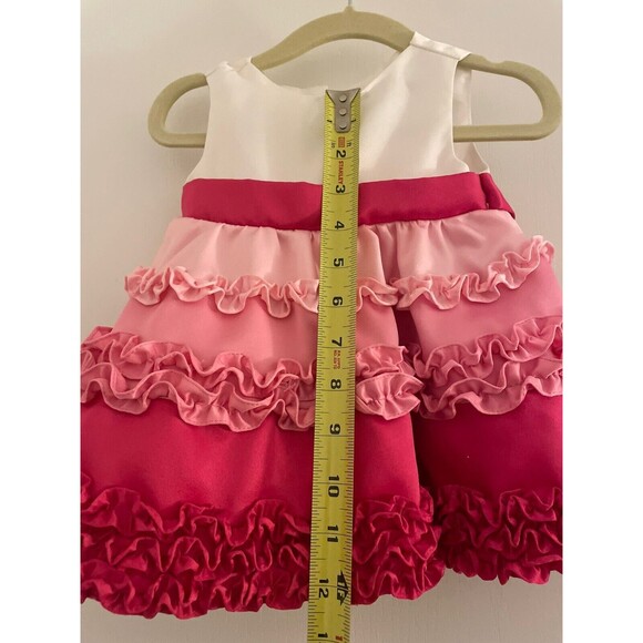 Rare Editions Girls Dress Size 4-6‎ months Pink and White - Picture 2 of 5